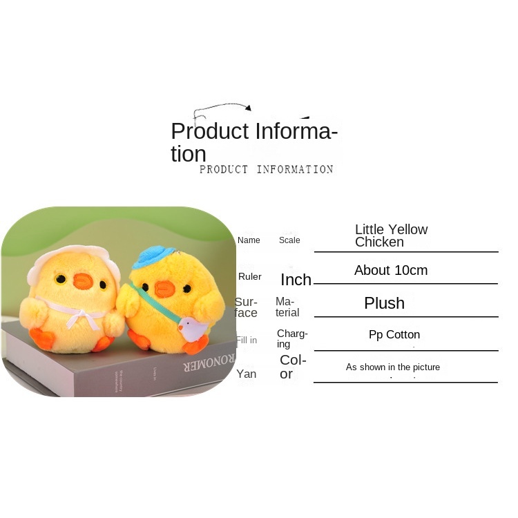 Móc Khóa Hình Chú Gà Nhồi Bông Dễ Thương