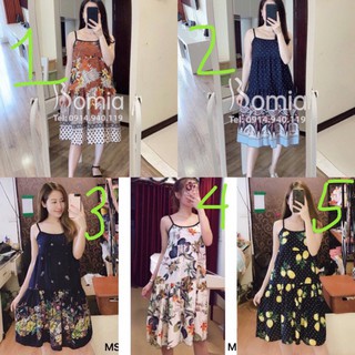 Váy lanh bầu 2 dây siêu mát