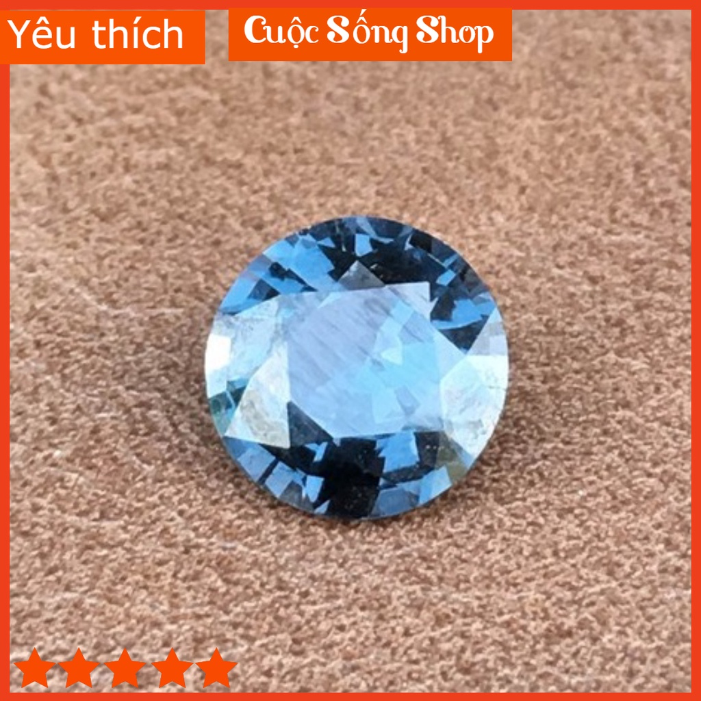 Viên Đá Spinel Tự Nhiên Xanh Cổ Vịt, Mài Sống Size Mặt Nhẫn, Mặt Dây Chuyền SP86