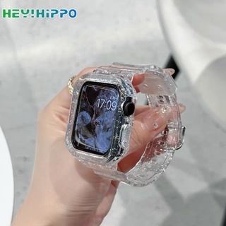 Dây Đeo Trong Suốt Lấp Lánh Cho Đồng Hồ Thông Minh iwatch 45 / 44 / 42 / 41 / 40 / 38mm Series 7 / 6 / SE / 5 / 4
