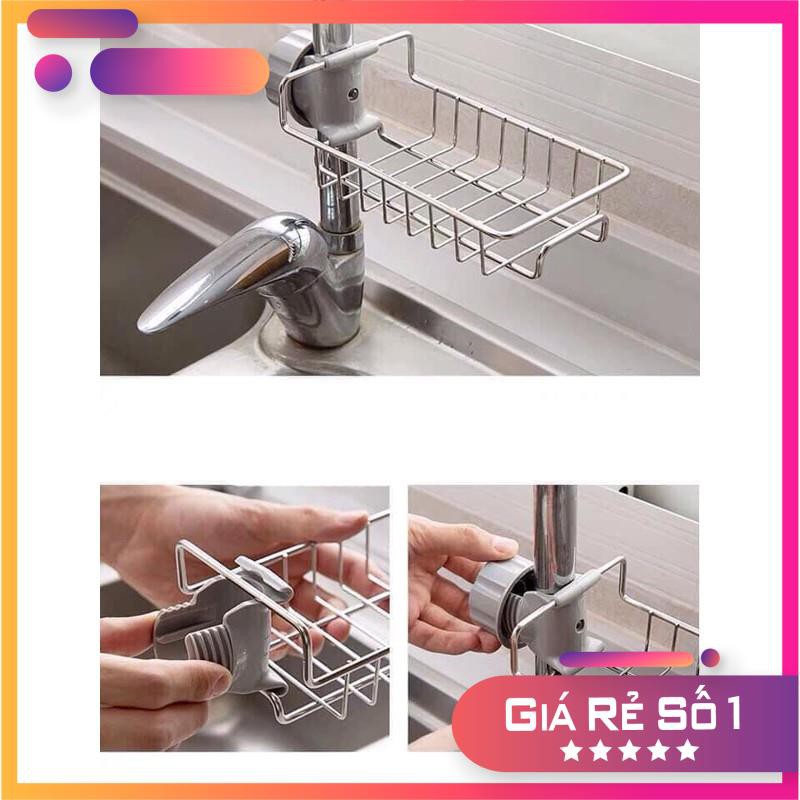 [ SIÊU KHUYẾN MẠI ] Giá để đồ rửa bát inox cạnh vòi