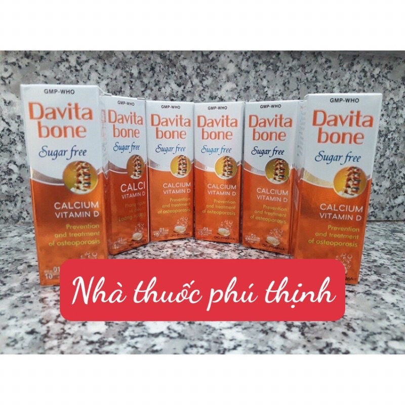 ✅ Viên sủi Davita bone giúp xương chắc khoẻ, k chứa đường, date xa