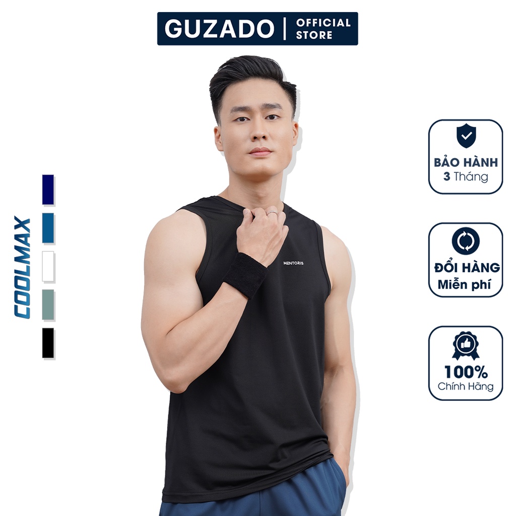 Áo thun ba lỗ nam sát nách Guzado chất thể thao thoáng mát,co giãn thấm hút cực tốt GTT2201