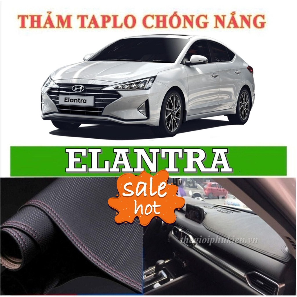 Thảm taplo Hyundai Elantra 2016 - 2021 dập vân Cacbon cao cấp, chống nóng ô tô hiệu quả