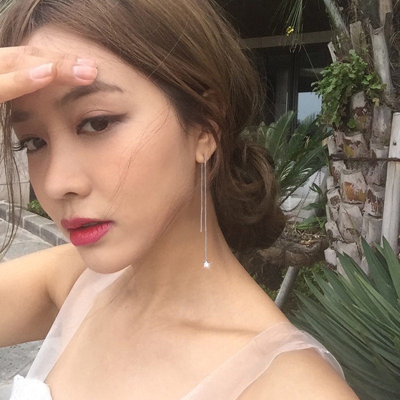 Bông tai bạc 925 hình hoa thời trang Hàn Quốc dành cho nữ Ed009