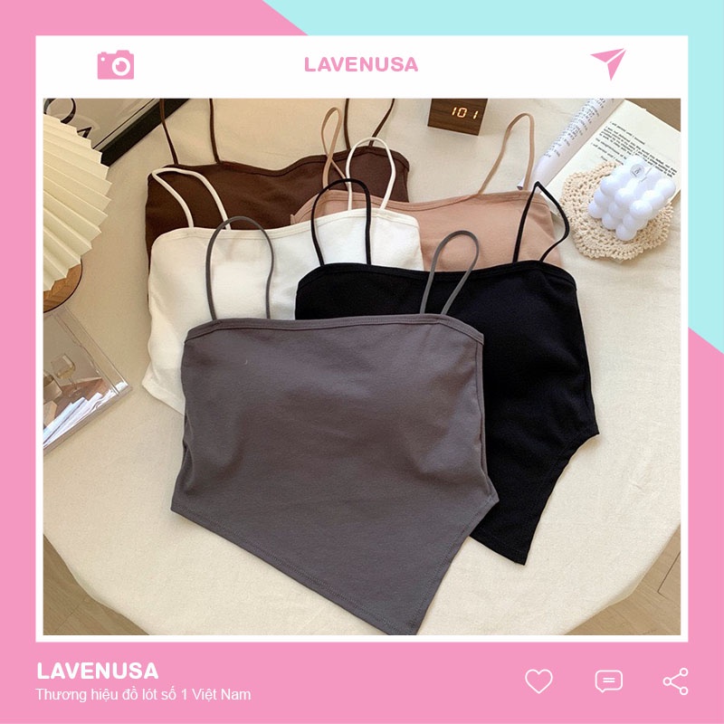 Áo 2 dây giả yếm chất cotton co giãn thoáng mát thời trang LAVENUSA AL83