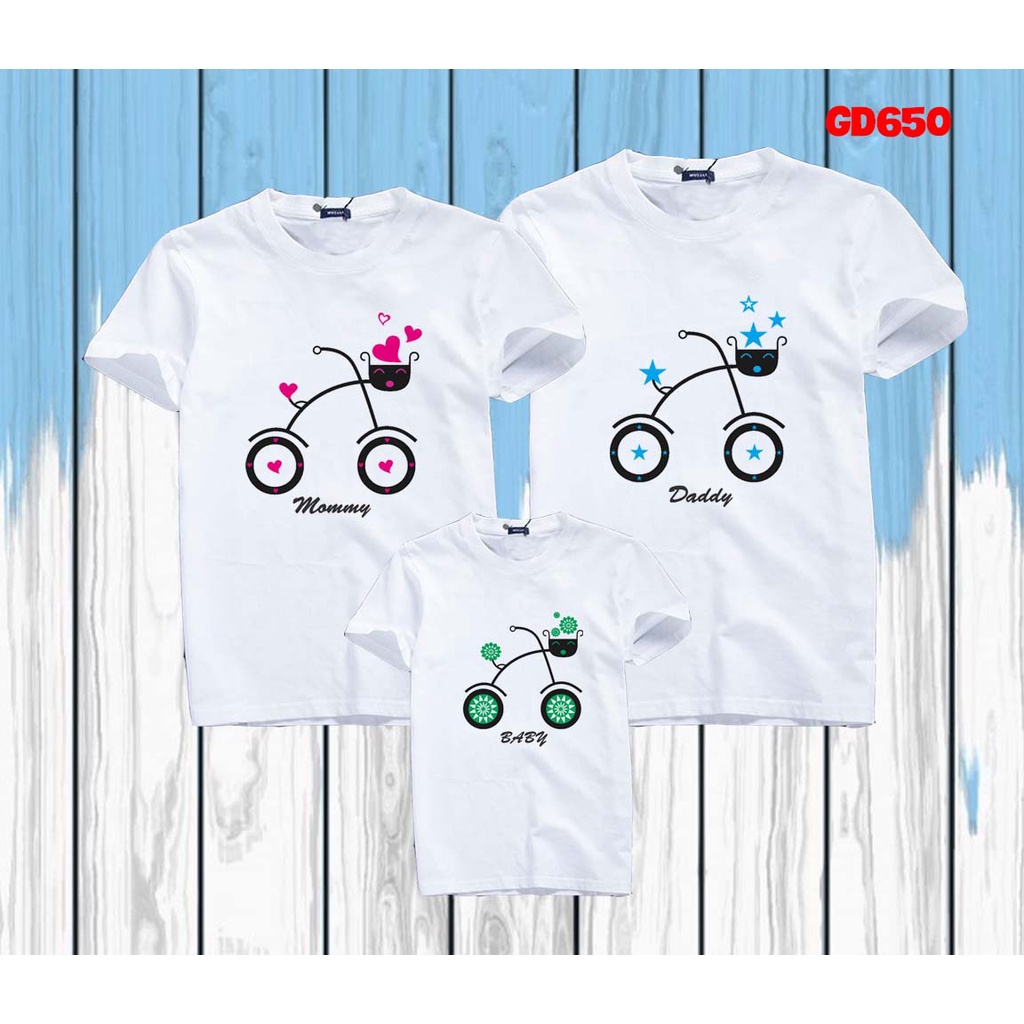 Đồng phục áo gia đình cho mùa hè năng động xe đạp chibi kute