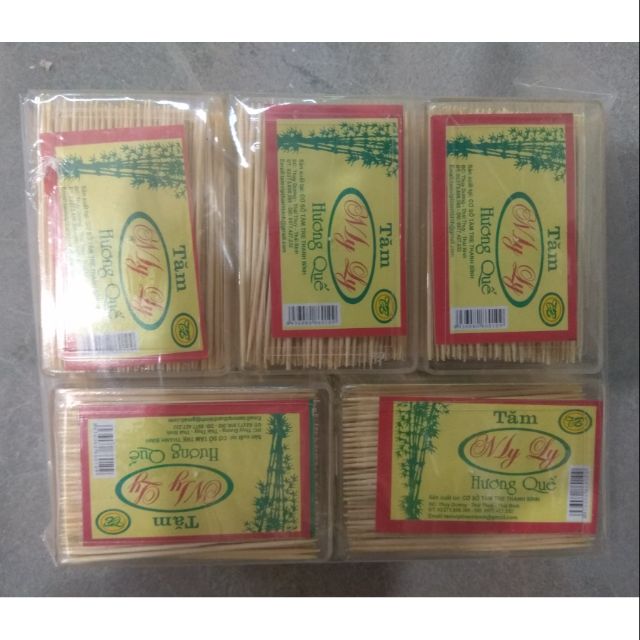 10 hộp tăm nhọn hương quế đẹp