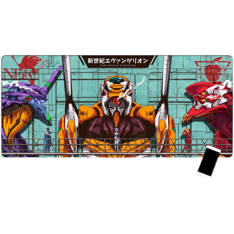 Tấm Lót Chuột Và Bàn Phím Máy Tính Eva Hai Chiều Họa Tiết Anime Neon Genesis Evangelion Kích Thước 3mm
