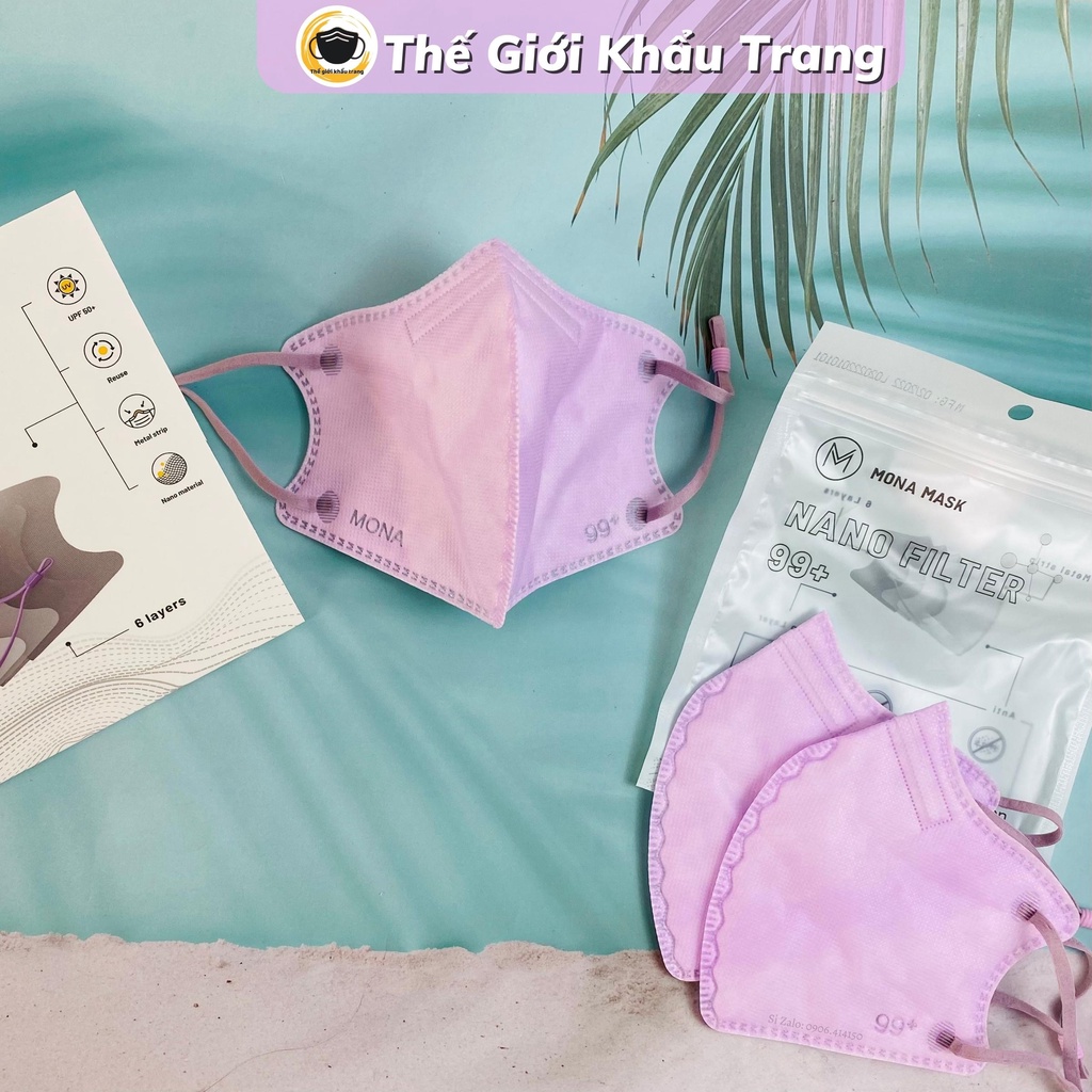 [FREESHIP] Set 3cái khẩu trang 3D Mona Mask N99 - 6 lớp, khẩu trang Mona Mask Top Khẩu Trang Tốt nhất Việt Nam