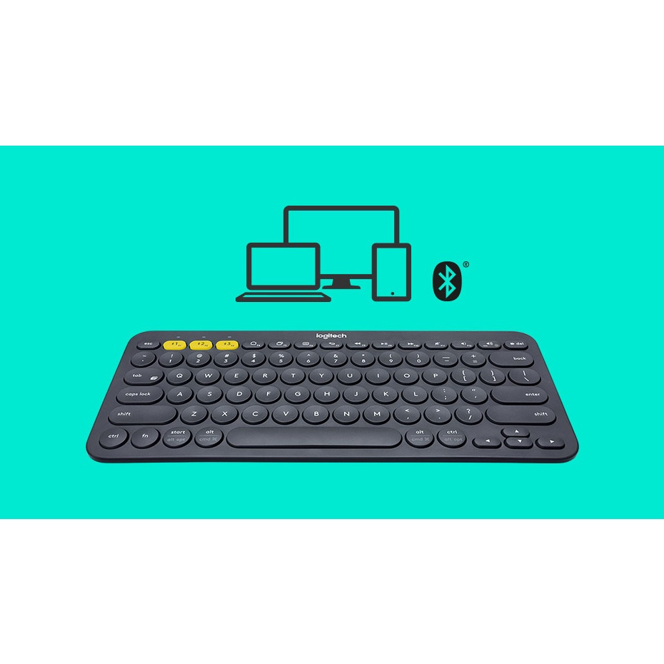 Bàn phím Bluetooth Logitech K380 Multi-Device - Kết nối cùng lúc 3 thiết bị -  Bảo hành 24 tháng 1 đổi 1 Tặng túi đựng
