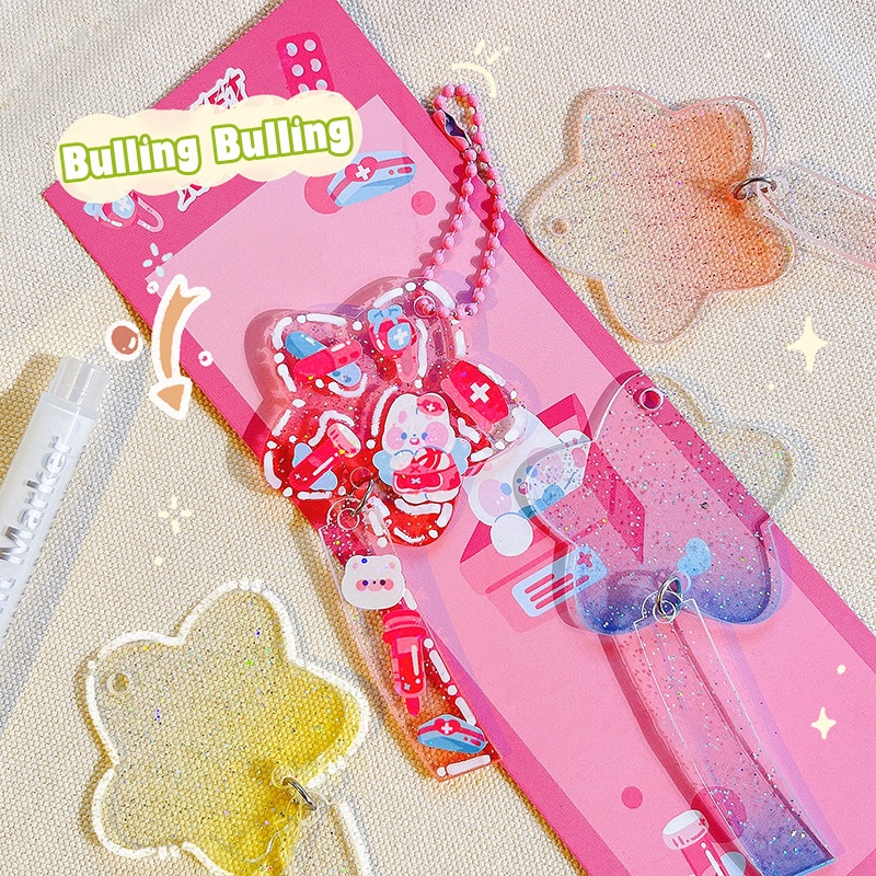 1 Móc Khóa Hình Chuông Gió Bằng Acrylic DIY