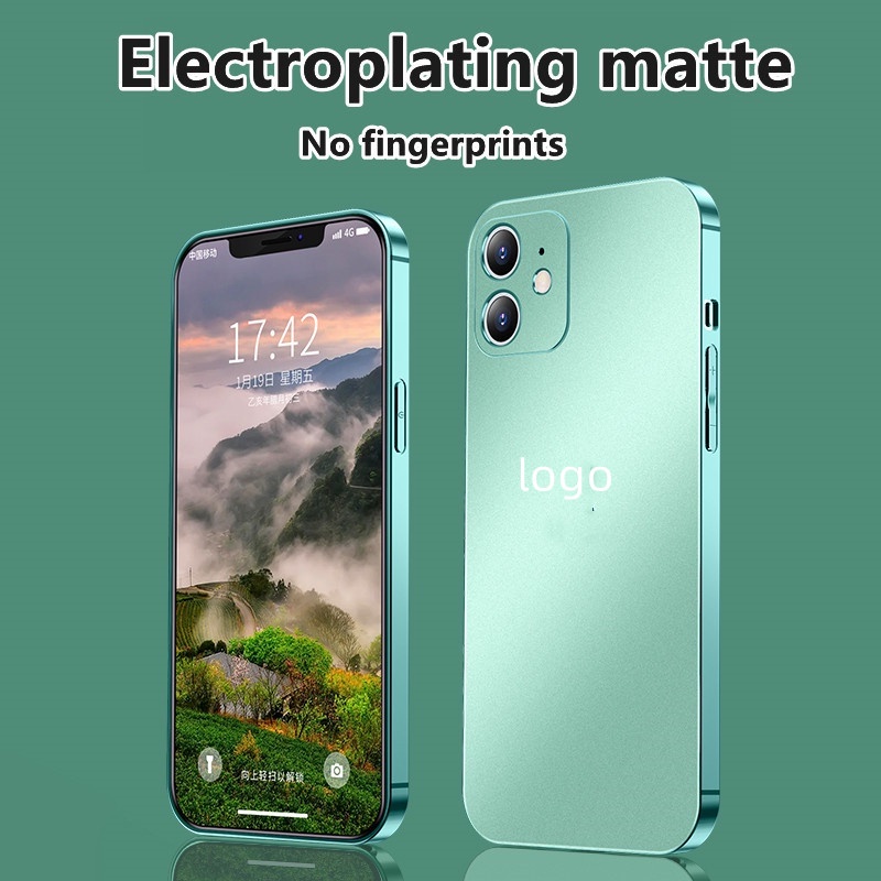 Ốp Điện Thoại Silicon Mạ Điện Mặt Nhám Dành Cho iPhone 11/12 Pro/Max/XR/7/8