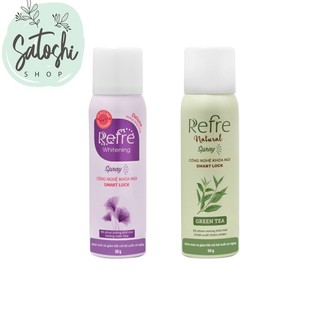 Xịt phun sương khử mùi Refre Natural Spray Green Tea & Refre Whitening Spray Deluxe 50g