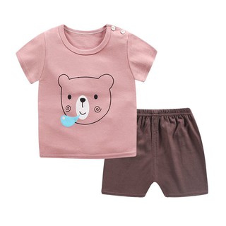 Bộ Quần Áo Cotton Cọc Tay Cho Bé Trai, Bé Gái Từ 1-4 Tuổi