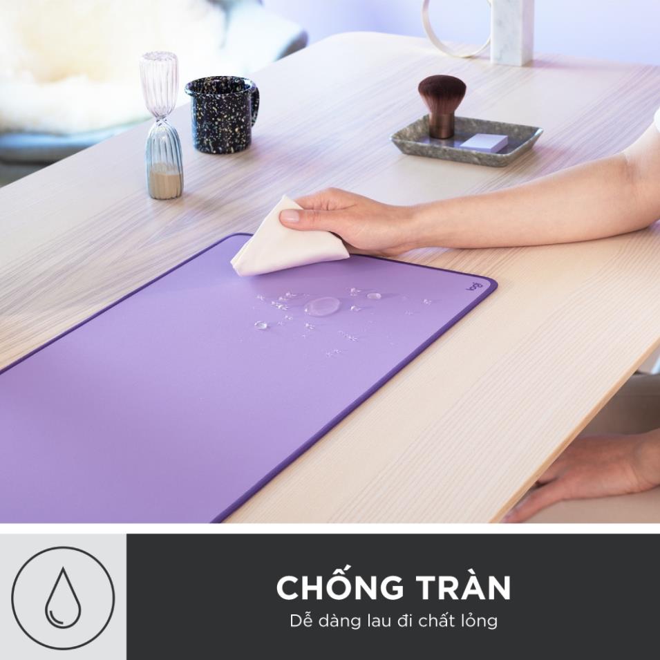 Bàn di chuột - tấm lót chuột Logitech cỡ lớn Deskmat Studio Series - Đế cao su chống trượt, lướt dễ dàng