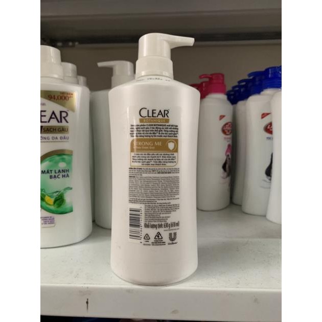 Dầu gội sạch gàu thảo dược Clear chai 630g việt nam