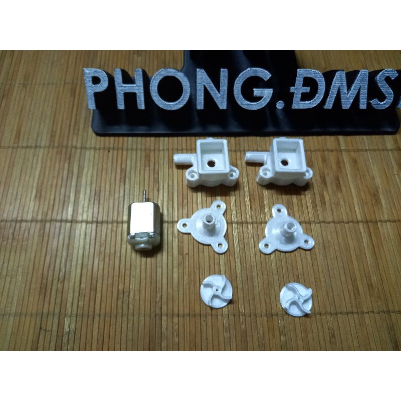 Bộ kít nhựa máy bơm nước motor 130 in 3d kèm ốc
