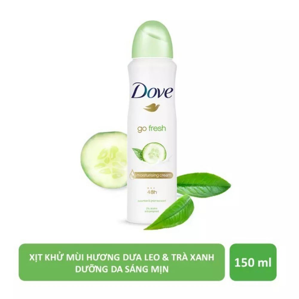 Xịt khử mùi Dove nữ 150ml khử mùi, kháng khuẩn hiệu quả