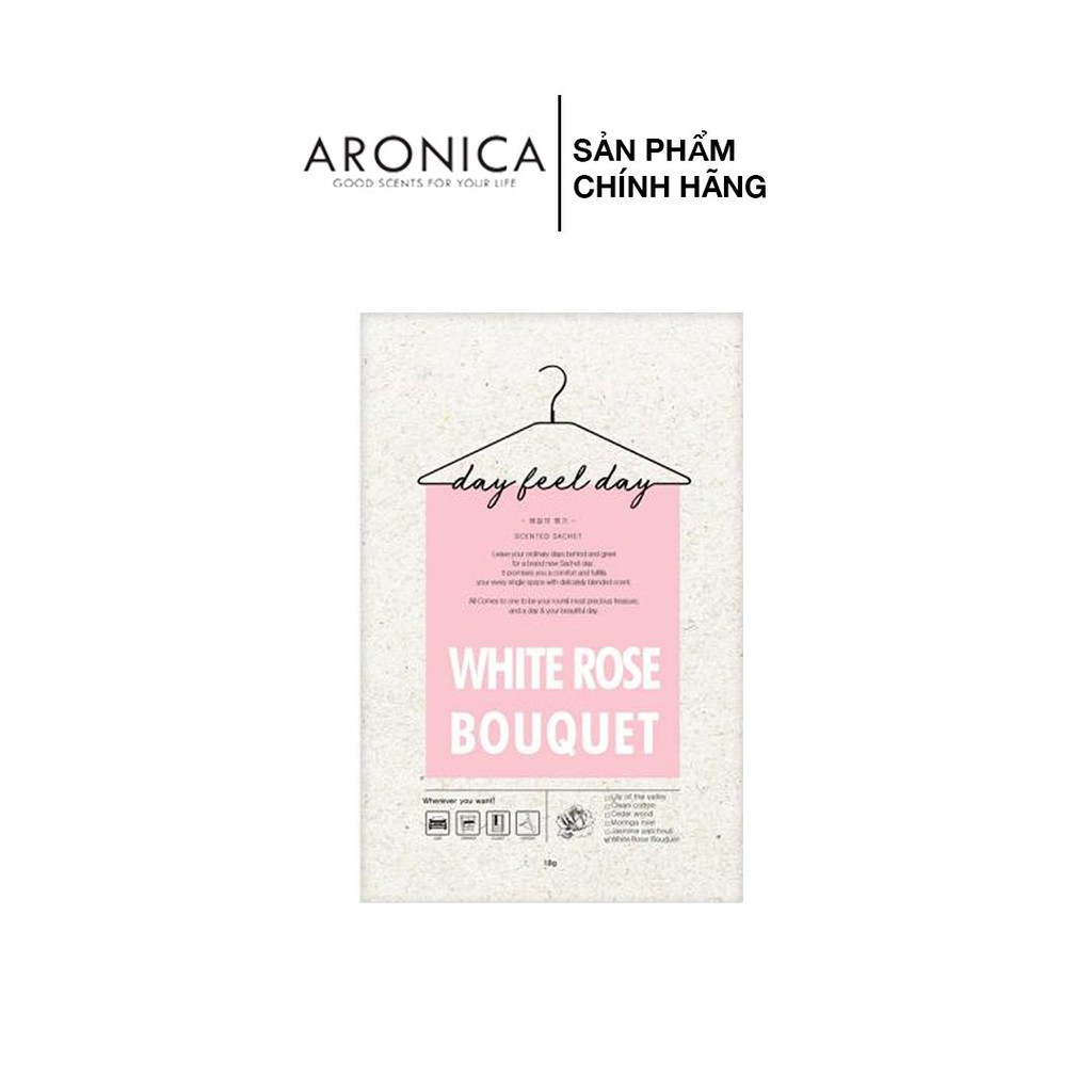 Túi Thơm Đa Năng Aronica Day Feel Day - White Rose Bouquet 18g