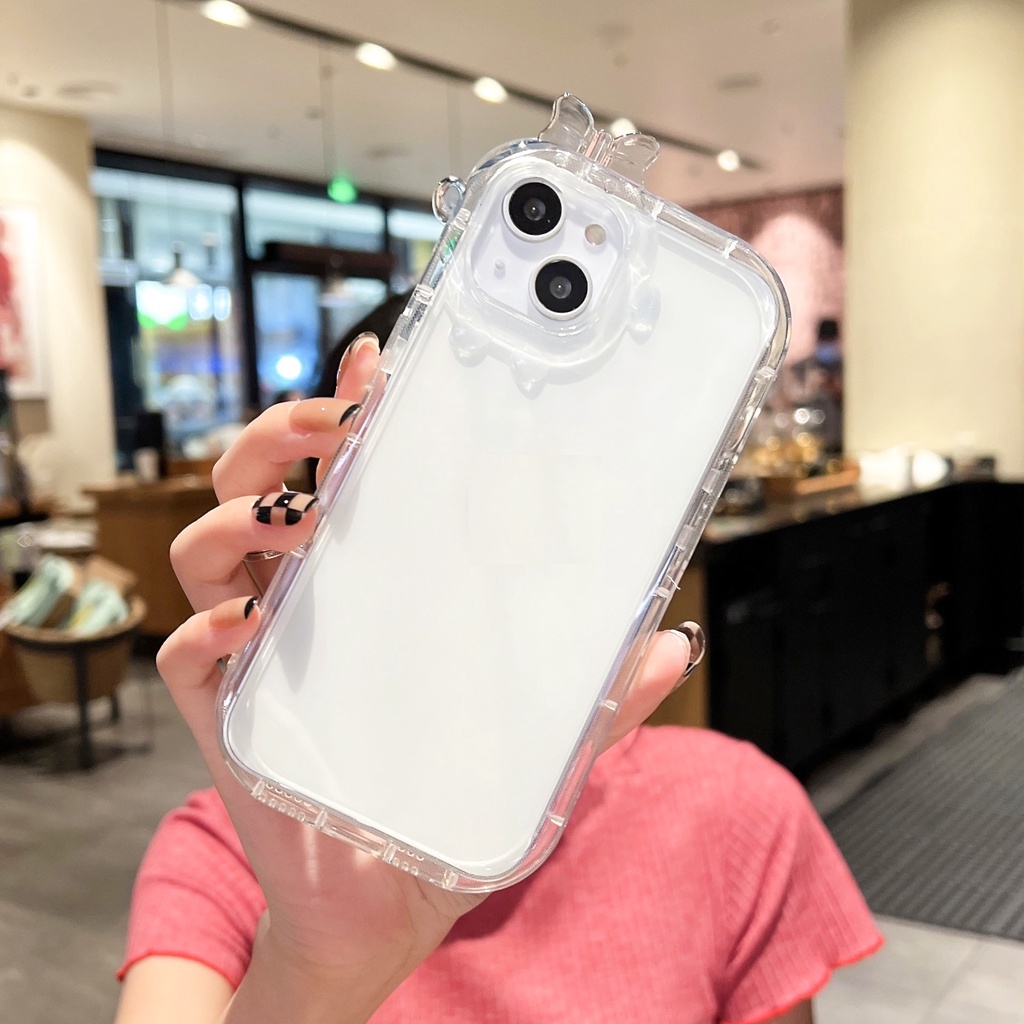 Ốp Điện Thoại Mềm Trong Suốt In Hình Quái Vật Nhỏ Đơn Giản Cho Iphone 12 pro max 11 pro max xs max xr x 13proamx plus 7p
