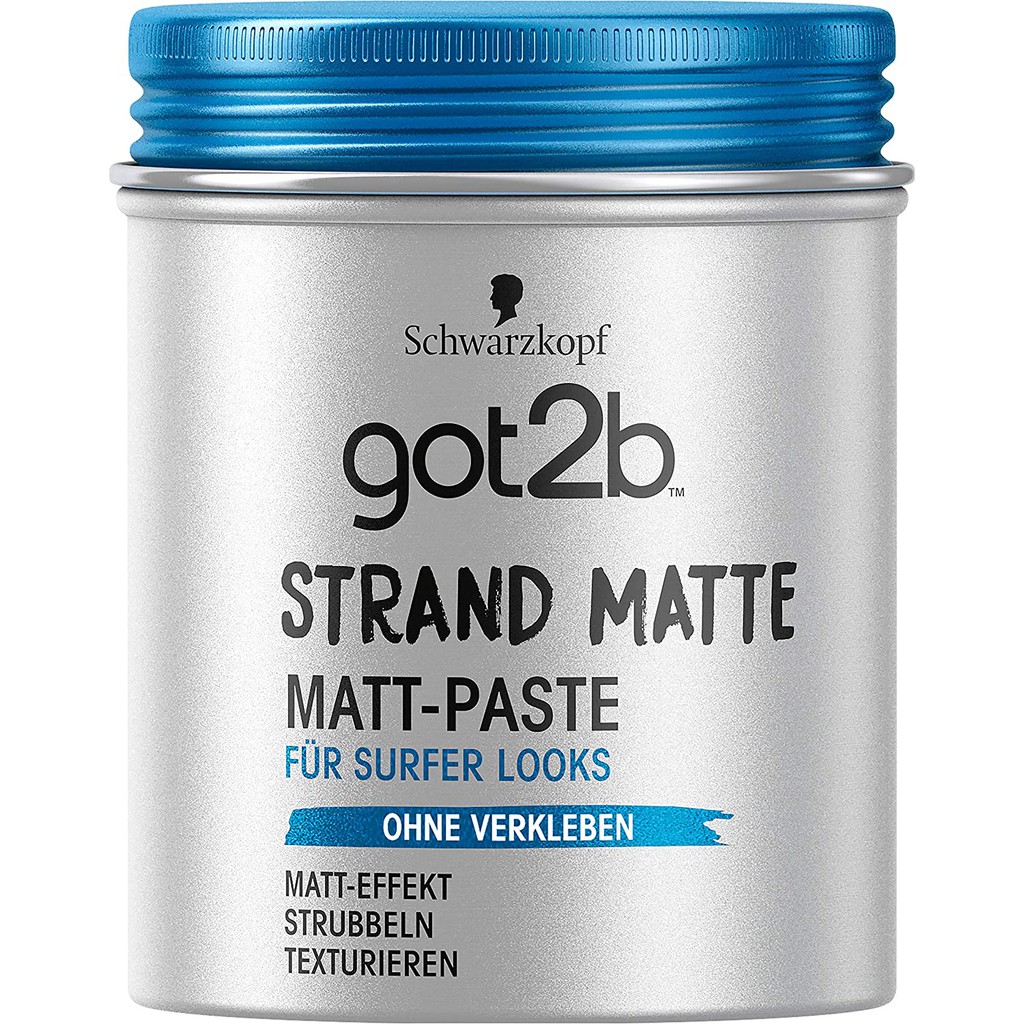 Sáp vuốt tóc nam Schwarzkopf Got2B Strand matte Đức