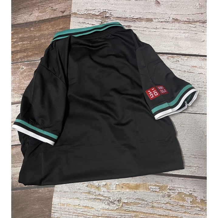 Set Bộ quần áo thể thao thời trang đi chơi tennis cầu lông vải gai lỗ thể thao uniqlo áo đen quần đen có túi logo thêu