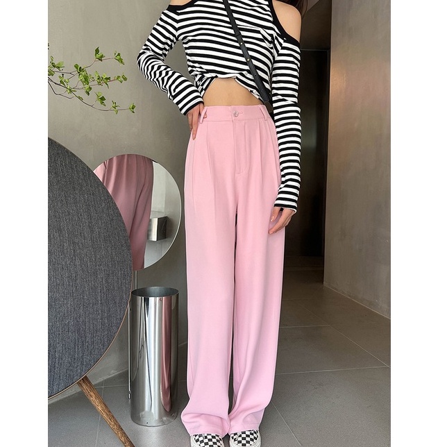 Quần ống rộng Phong Cách Hàn Quốc Thời Trang Cho Nữ