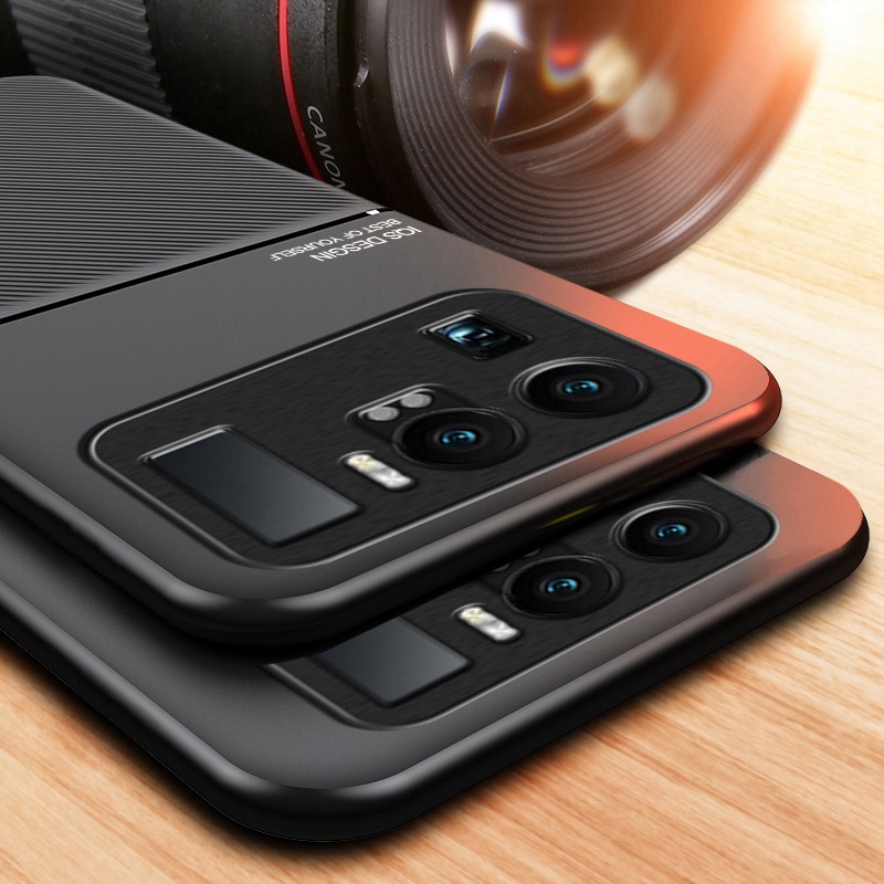 Ốp lưng chất liệu PC và da có nam châm cho xe ô tô tương thích với Xiaomi Mi 11 Ultra / Mi 10S