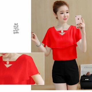 Áo kiểu cổ cách điệu cindy