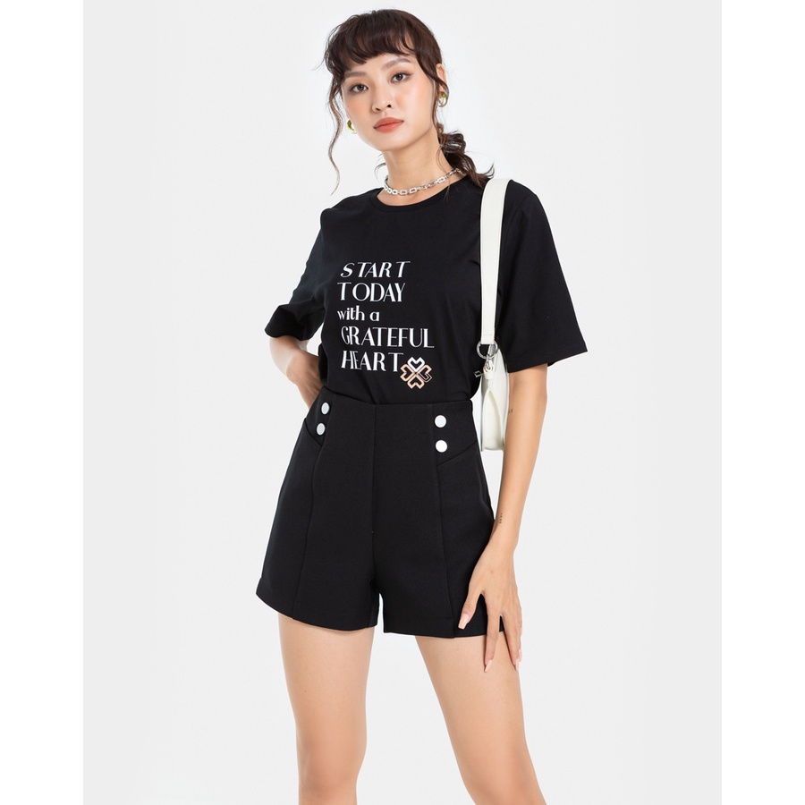 Quần Short JUNO Lưng Cao Đính Nút JNQSH006