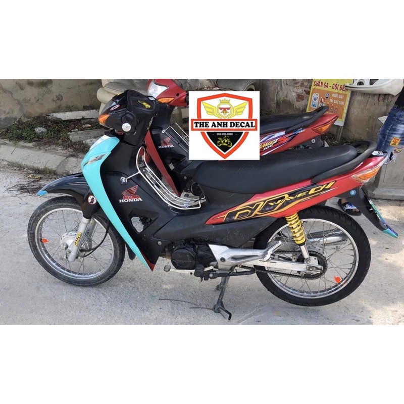 Tem chế wave 100/ wave 110/ wave 50cc - Đủ màu sắc - Tem 3 lớp chống phai