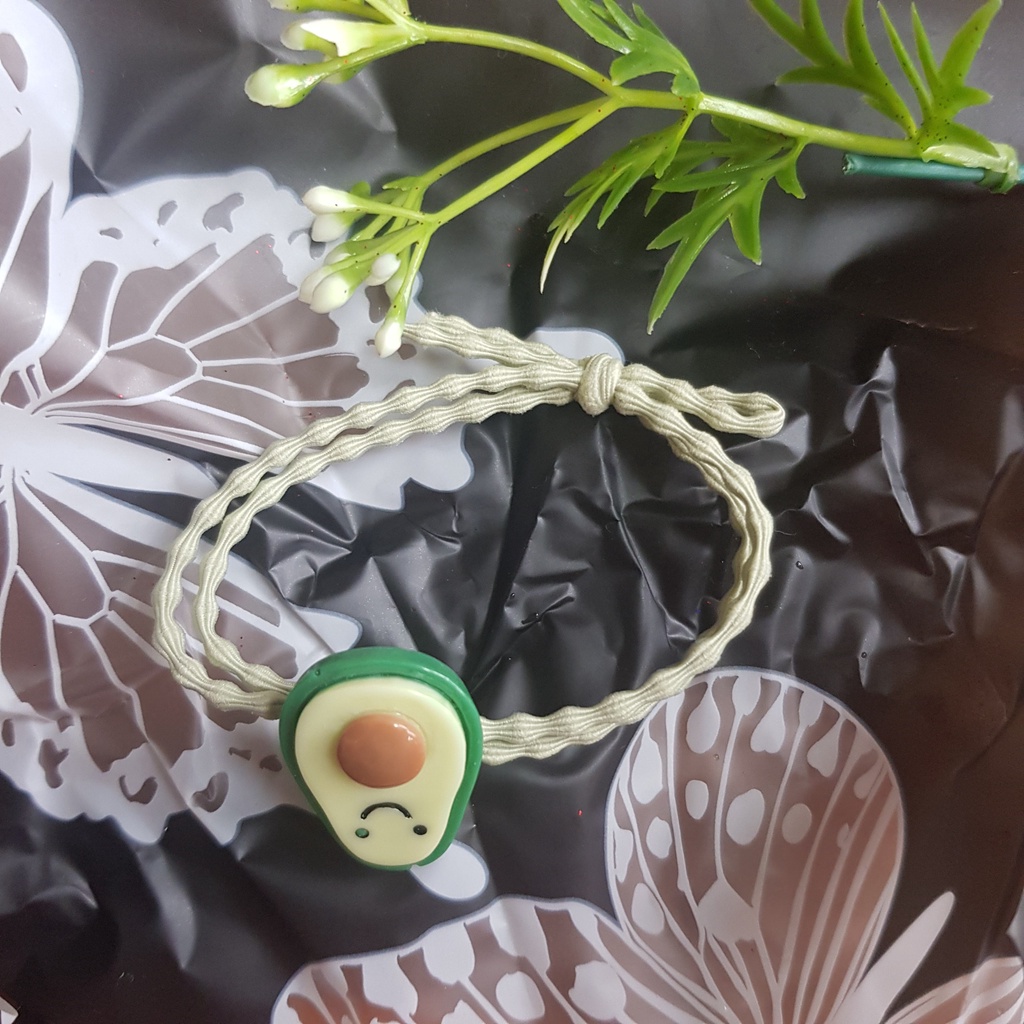 Kẹp Tóc Và Dây Buộc Tóc Quả Bơ  siêu cute