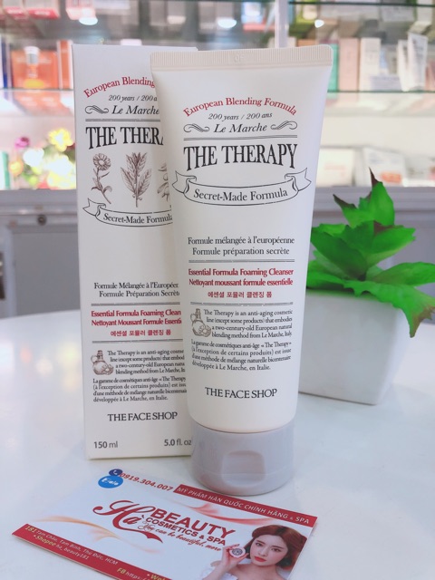 Sữa rửa mặt cấp ẩm chống lão hóa sạch sâu The Face Shop The Therapy Essential Foaming Cleanser 150ml dưỡng ẩm sâu | BigBuy360 - bigbuy360.vn
