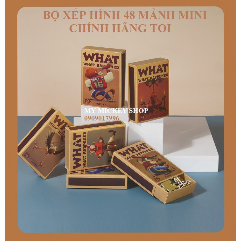 BỘ XẾP HÌNH 48 MẢNH MINI MATCH BOX HÃNG TOI NHIỀU CHỦ ĐỀ