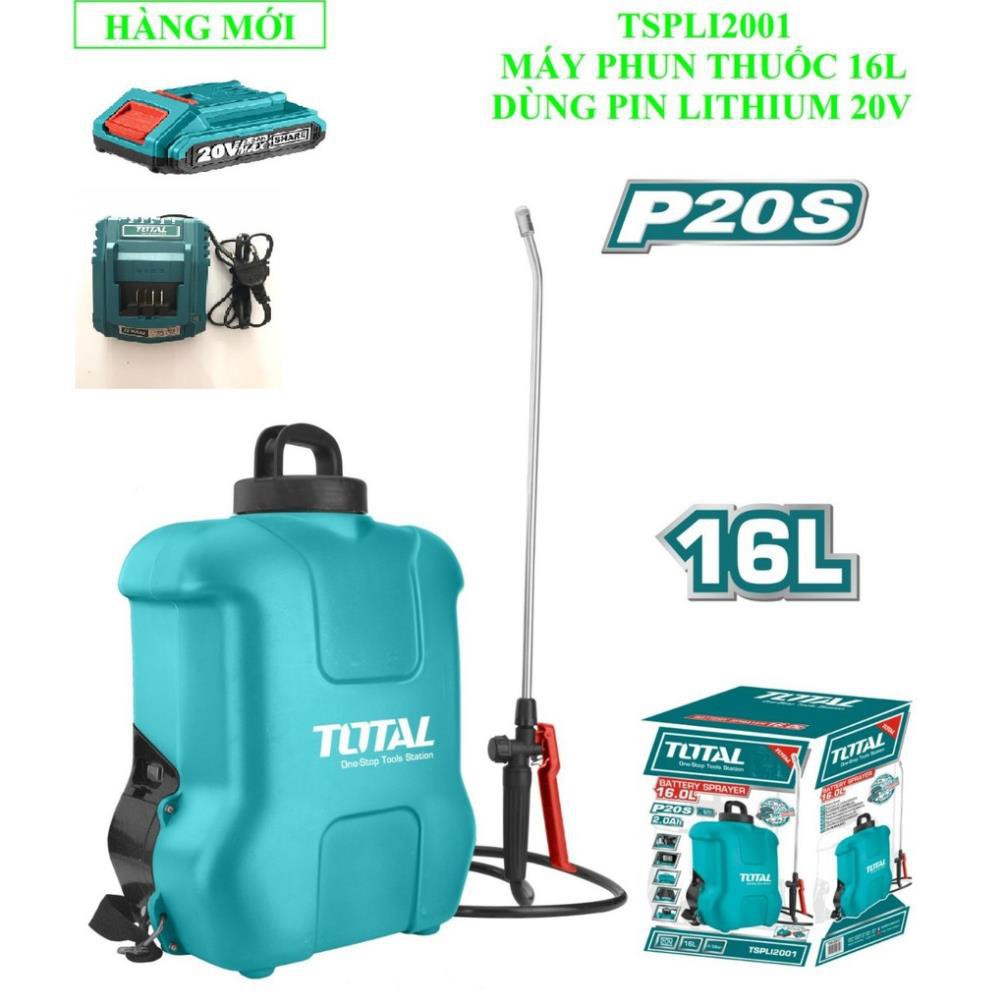 Máy phun thuốc bình xịt khử trùng vệ sinh diệt côn trùng 16L dùng pin Lithium 20V TOTAL TSPLI2001 KÈM 1 PIN VÀ 1 SẠC