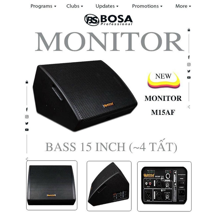 LOA MONITOR BOSA M15AF BASS 40 NHẬP KHẨU CHÍNH HÃNG