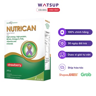 Sữa bột dinh dưỡng NutriCan cho người bệnh ung thư - Giúp bổ sung dinh dưỡng cho bệnh nhân K, vị dâu