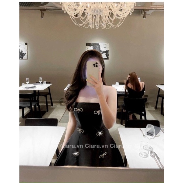 ĐẦM CÚP NGỰC ĐÍNH NƠ