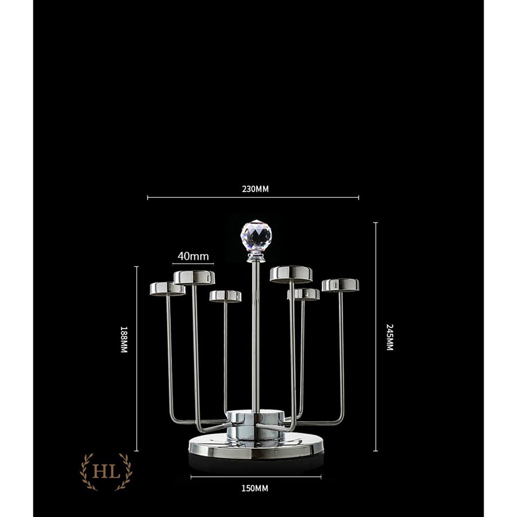 [Giá sỉ] Giá khay kệ úp cốc inox đẹp để bàn GIÁ ĐỂ CỐC BẰNG INOX mẫu tròn GUC001