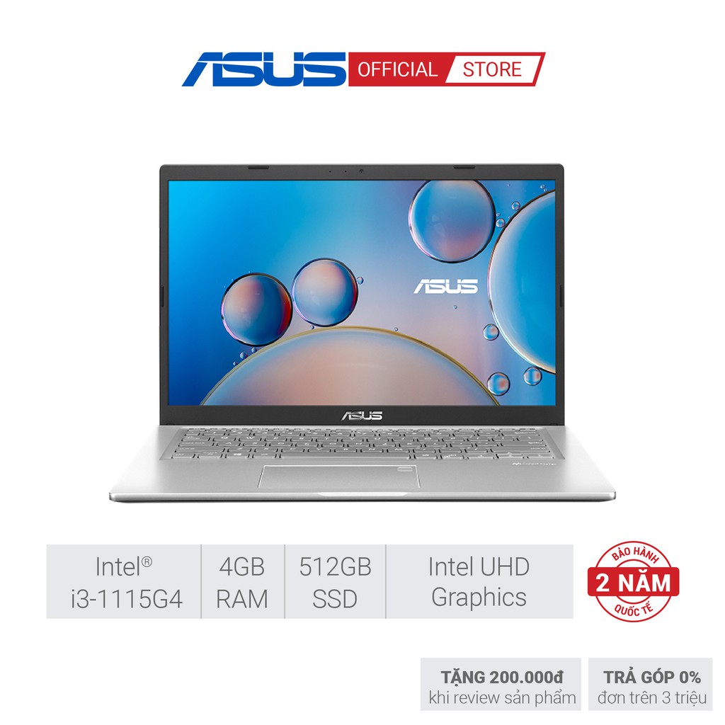 [ELMALL1TR giảm 5% tối đa 1TR] Laptop Asus Vivobook X515EA-BQ1006T (Core i3-1115G4/4GB RAM/512GB SSD/15.6-inch FHD/Win10