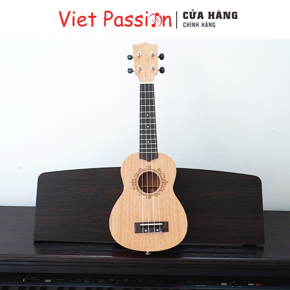 Đàn ukulele soprano 21 inch VietPassion H3C gỗ xịn dành cho người mới bắt đầu guitar mini nhỏ gọn, dễ dàng mang đi chơi