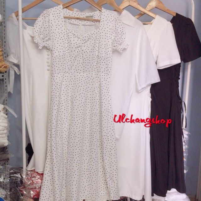 Đầm trắng bi xẻ tà ulzzang hàn quốc | BigBuy360 - bigbuy360.vn