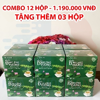 [TẶNG 3 TRÀ] Combo 12 Trà túi lọc Đinh Lăng Vương từ Đinh Lăng, Chè Vằng, Lạc Tiên, Lá Sen, Tâm Sen giúp hỗ trợ giấc ngủ