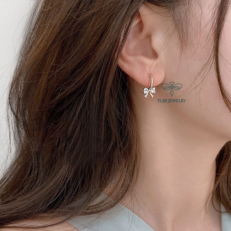 Khuyên tai bạc nữ TLEE Muse phong cách Hàn quốc nữ tính TleeJewelry B0112