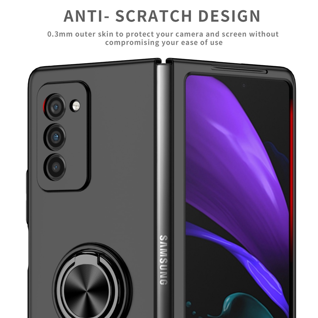 Ốp điện thoại kiểu giáp chó chân đế chống trượt chống rơi cho Samsung Galaxy Z Fold 1 2 3 Flip