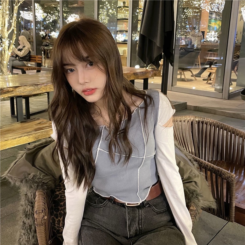 Áo Thun Lửng Tay Dài Chống Nắng Thoáng Khí Phong Cách Hong Kong Cho Nữ