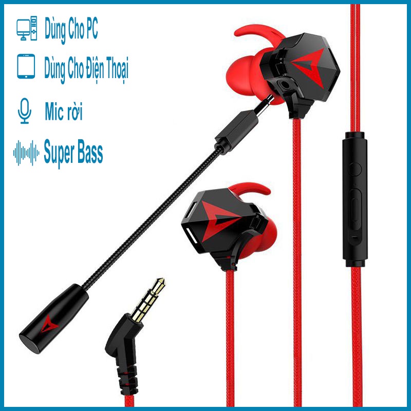 Tai nghe Gaming G-901 chuẩn 3.5 mm có Mic âm thanh chuẩn Stereo chuyên Game Mobile, PC PUBG/ROS/FreeFire