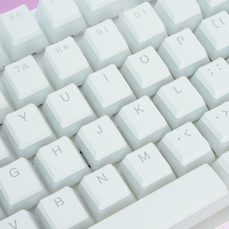 SET KEYCAP PUDDING NHỰA PBT XUYÊN LED 104 PHÍM ĐEN - TRẮNG