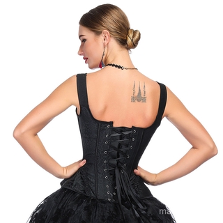 Shapewear stage performance corset top Shoulder strap embroidery pattern waist